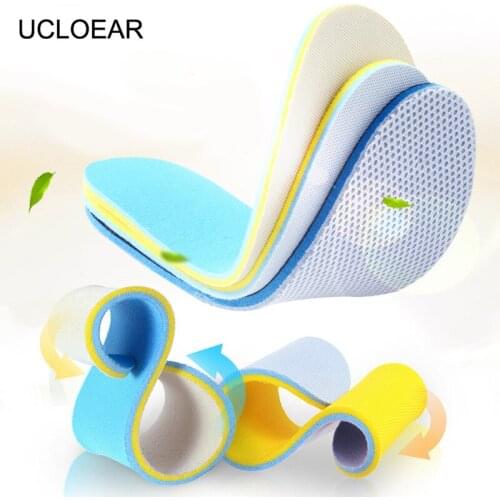 Summer Breathable Sports Insoles Soft Sweat Absorbant Shoe Pad High Elastic Insole Running Comfortable Inserts For Shoes Pads
