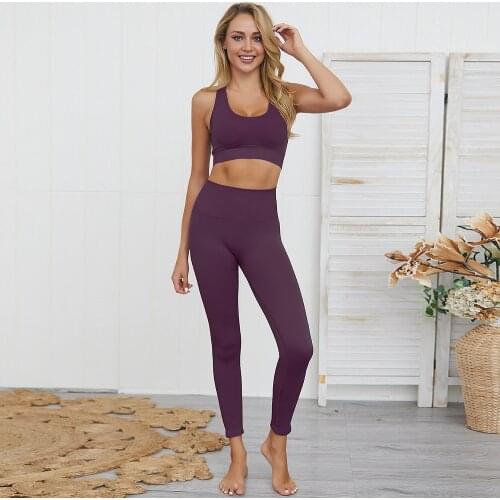 Hot Selling Seamless Yoga Set Sportwear Women Set Running Fitness Gym Suit Workout Clothes For Women High Waist Sexy Activewear