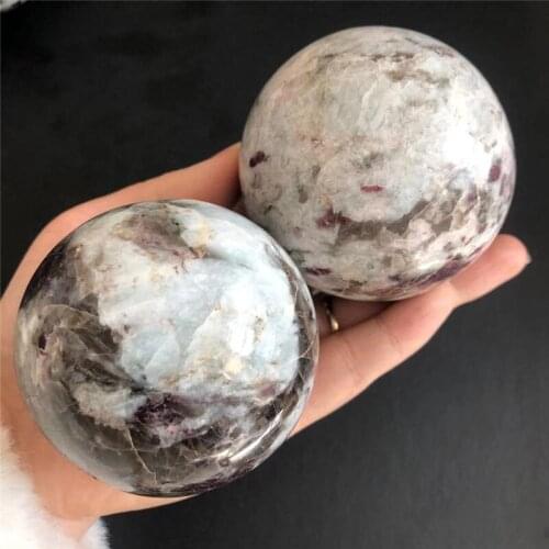 Natural quartz sphere pink tourmaline balls crystals stone for gifts 1pcs