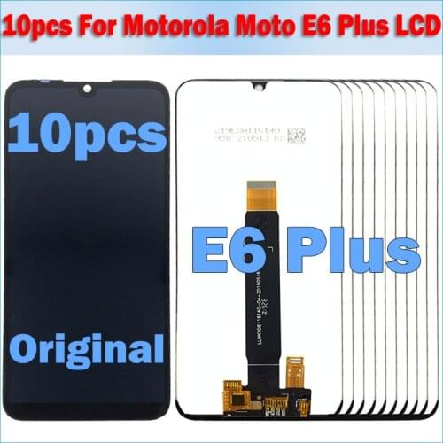 10 Piece/lot Original lcd For Moto E6 Plus LCD Display Tocth Touch Screen Digitizer Assembly For Moto E6 Plus Display PAGA0004