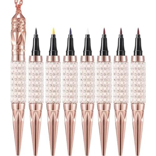Queens Scepter Liquid Eyeliner Pen Colorful Extra Fine Waterproof Longlasting Eyeliner Luxury Diamond Womens Makeup Gift TSLM1