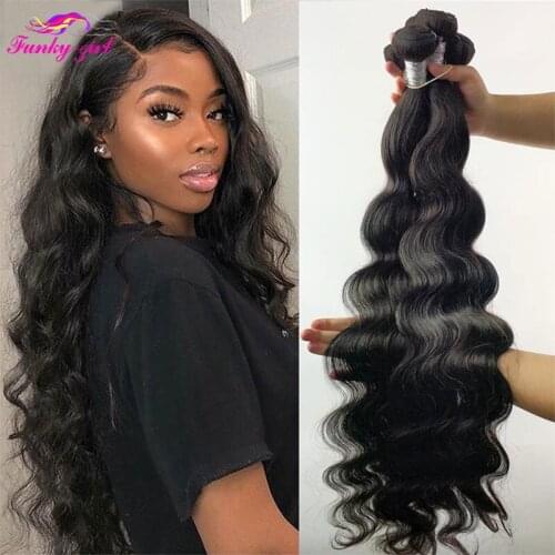 Body Wave Bundles Brazilian Human Hair Weave Bundles 3/4PCS Natural Color 100% Human Hair Bundles Remy Hair Extensions