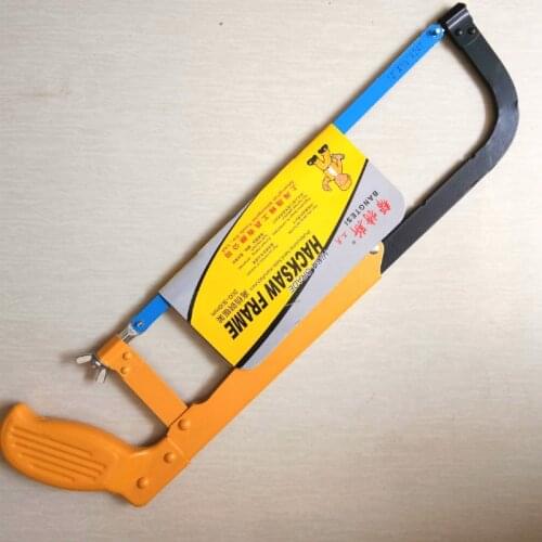 12" adjustable hacksaw frame Hand Tool with one blade free Comfortable Handle for Cutting Wood Metal Hack Cutting Wood Metal