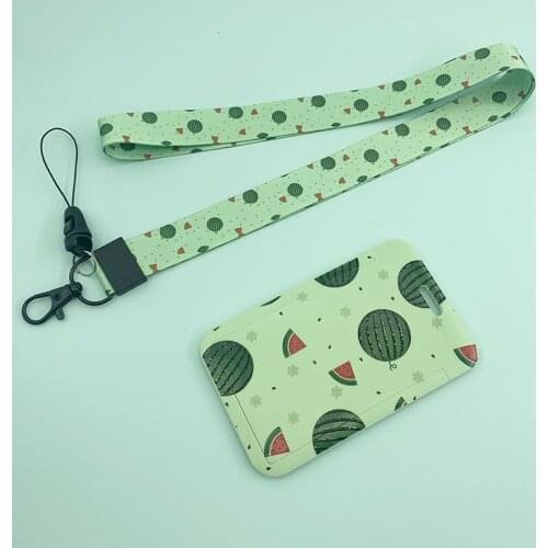 Fruit Card Cover Cartoon Student Bus Card Holder Neck Strap Lanyard Business Credit Card Holder Lanyard ID Card Badge Holders