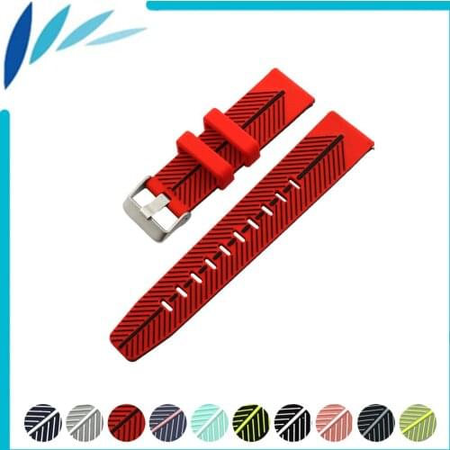 Silicone Rubber Watch Band 22mm for Breitling Quick Release Resin Strap Wrist Loop Belt Bracelet Black Blue Green Red + Pin