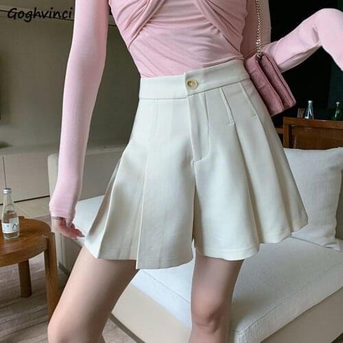 Shorts Women Summer Fashion High Waist Female Korean Style Design Draped Wide Leg Trousers Office Lady Elegant All-match Loose