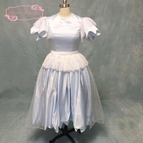 Blue prom dresses 2020 crew neckline short sleeve ruffle satin lace satin evening dresses gowns arabic