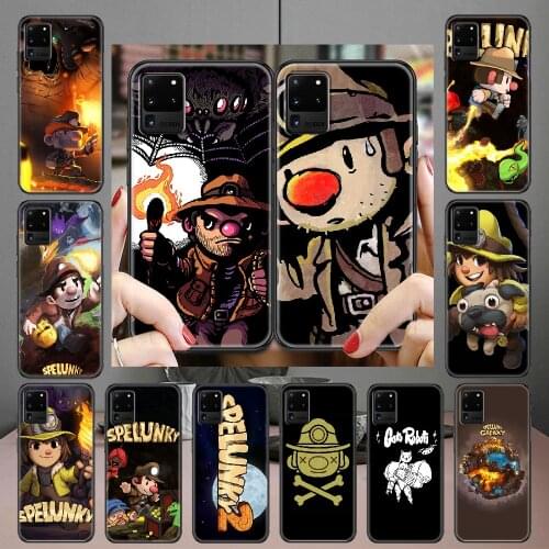 Spelunky 2 Game Phone case For Samsung Galaxy Note 4 8 9 10 20 S8 S9 S10 S10E S20 Plus UITRA Ultra black fashion back art Etui