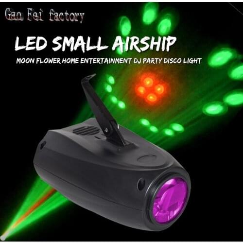 LED RGBW Stage Effect Sound Activated Par LED Projector Jump Pattern Mini Airship For Home Party Disco DJ