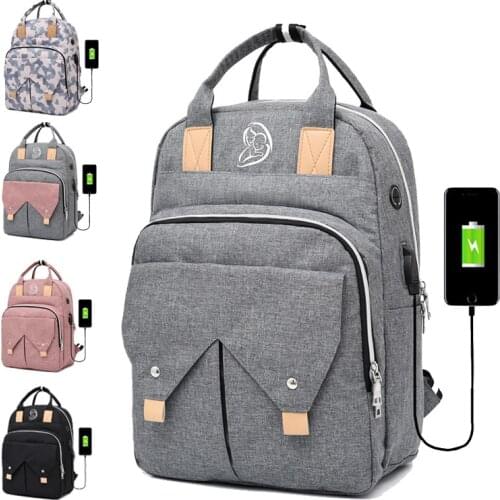 UmaUbaby Diaper Backpacks with USB Charger Baby Bag for Mom Large Capacity Travel Nappy Backpacks Waterproof Outdoor Mommy Bags