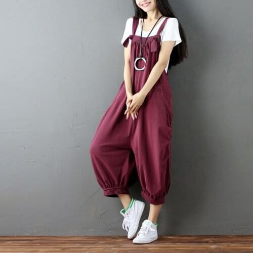 Leisure Women Jumpsuits hanging denim overalls big yards female Korean fashion tide casual Women Jumpsuits pants hanging crotch