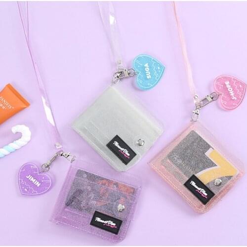 Womens Wallet Passport Cover Wallet Transparent Fashion Coin Purse PVC Wallet Ladies Short Purse Jelly Card Bag Card Holder