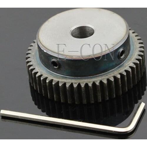 1pcs 1M50T 6mm-10mm Bore Hole 10mm Width 50 Teeth Module 1 Motor Metal Gear Wheel Top Screw