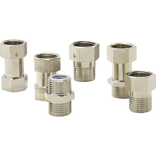 Brass 1/2" BSP Male Female Thread Check Valve Connector One Way Non-return Valve For Water Tank Water Heater Toilet 1pcs