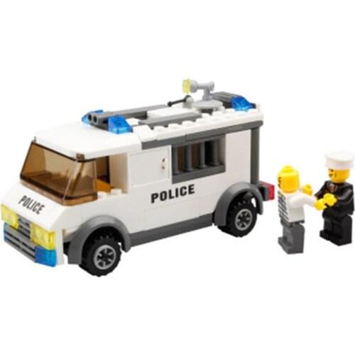 135pcs Kaizhi 6730 Police Prisoner Car Boy Small Particle Building Block Toy Gifts