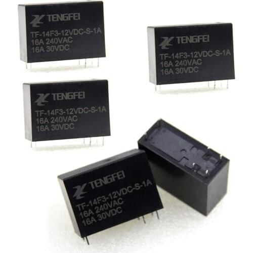 5PCS 14F Conversion Type Relay 12V 6 Pins 16A TF-14F3-12VDC-S-1A