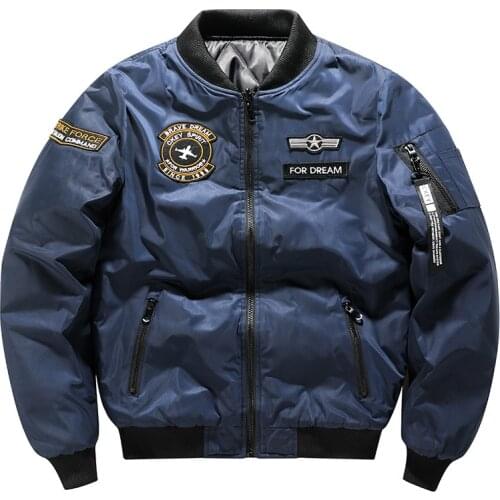 ABOORUN Plus Size 7XL 2021 Mens Fashion Embroidery Bomber Jackets Winter Casual Warm Baseball Coat for Male