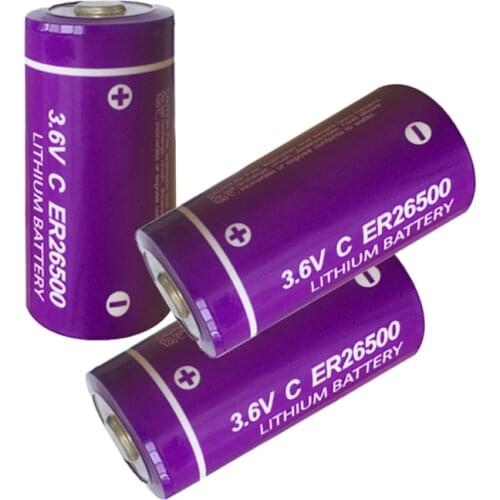 3Pcs 3.6V 9000mah ER 26500 batteries primary C Li-SOCl2 batteria ER26500 shelf life 10years Superior LR14 R14P 1.5V C Battery