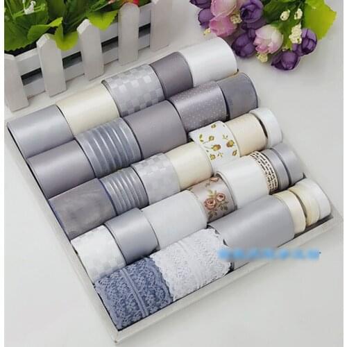 DIY material hairpin hair accessories jewelry accessories Korean bow gray ribbon suit (31meters )