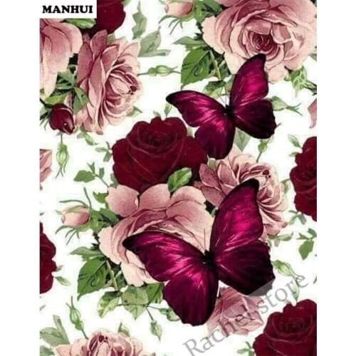 Diamond Embroidery Diy Diamond Painting Cross Stitch Kits Diamond Mosaic Butterfly flowers Full Square Diamond Embroidery FA001