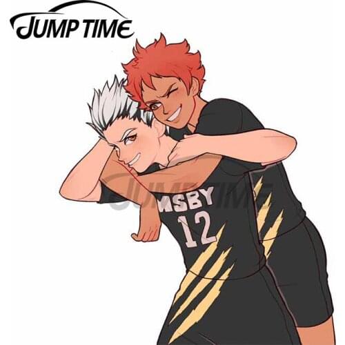 Jump Time 13 x 11.7cm My Hero Academia Car Stickers Car Accessories Decal Waterproof Sunscreen Repair Trunk Decoration