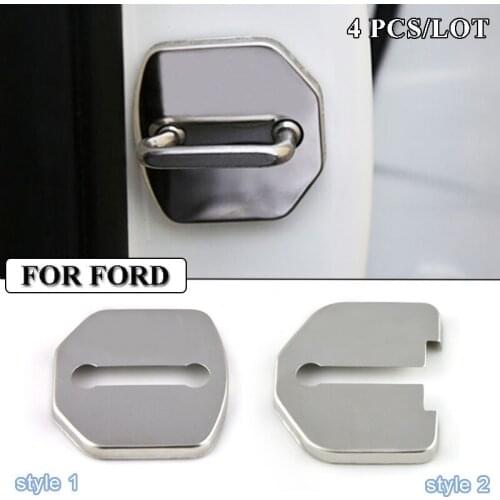 Ceyes Car Styling Stainless Steel Car Door Lock Cover Accessories For Ford Focus 2 3 Mondeo Ecosport Kuga Mk3 Mk4 Car-Styling