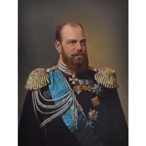 2020 HOME OFFICE good ART Alexander-III Emperor of Russian Tsar of Russia PRINT ART painting on canvas -FREE SHIPPING COST