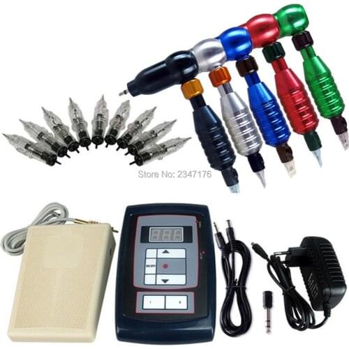 1 Set Permanent makeup machine kit Eyebrow Lip Eyeliner MTS Makeup Pen Rotary Tattoo Machine with 50pcs micro needles tattoo kit