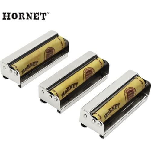 HORNET 78mm Metal Cigarette Maker Rolling Machine Paper Manual Hand Roller With Paper Holder Tobacco Roller