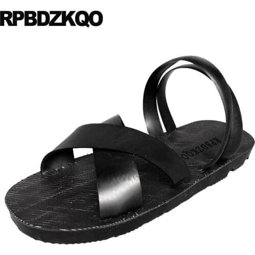 Strap slides outdoor men gladiator sandals summer shoes size 45 plus water native slippers rubber fisherman 46 high quality
