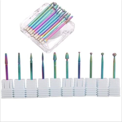 Nails Drill Bit Diamond Grinding Head Symphony Color High Quality For Manicure Pedicure Grinding Head Sander Tools