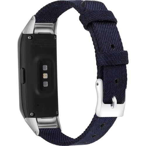 Canvas Nylon Watchband Watch Strap for Samsung Galaxy Fit SM-R370 Replacement Watch Accessories