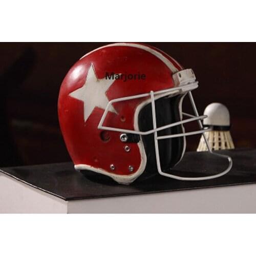 2021 New Creative Retro Old Resin Helmet Ornaments Home Bar Cafe Model Decorations Storefront Window Props