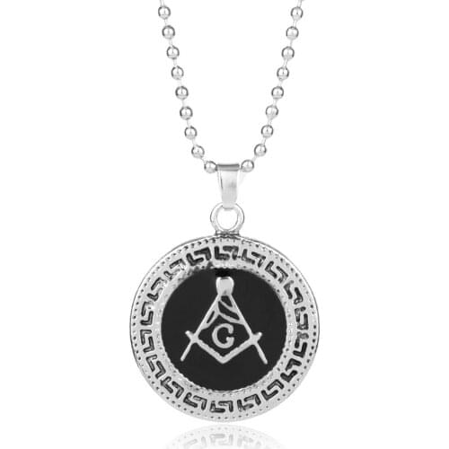 Freemason Logo pendants Necklace Women Beads Chain Hip Hop Necklace for Men Friendship Choker necklace Neck Jewelry Gifts