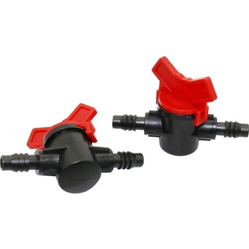 Garden Valve for 8mm/11mm Hose Agricultura Plants Watering Hose connectors Valve Barbed 3/8 Inch Hose 2 Pcs