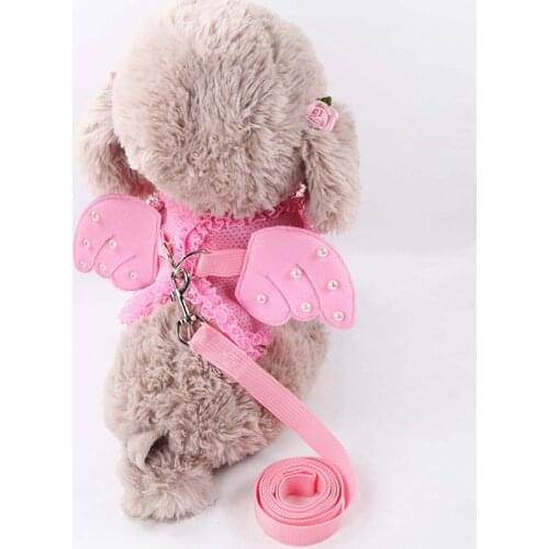 3D Wings Pet Puppy Dog Harness Adjustable For Small Medium Dogs Outdoor Walking Dog Supplies Nylon Duty Dog Pet Harness Collar