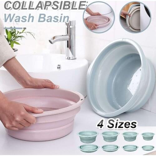 Folding Bucket Portable Collapsible Basins Car Washing Tool Vegetable Fruit Basin High Capacity Household Cleaning Supplies