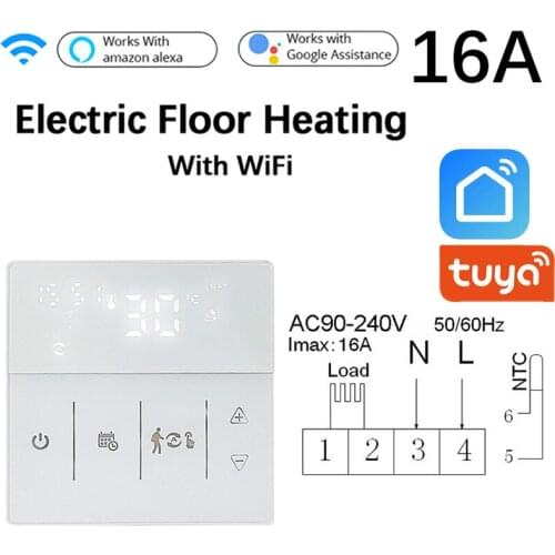 Tuya Smart WiFi Smart Programmable Thermostat Voice APP Control Water/Gas Boiler Heating Thermoregulator For alexa Google Home
