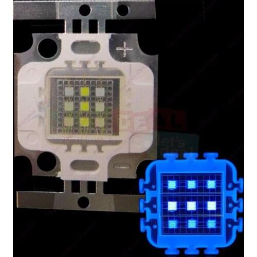 10W Super Actinic 3xCool White 10000K 6xRoyal blue Hybrid High Power Multichip LED Intergrated Light Source for Aquarium