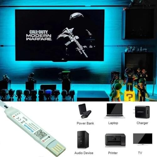 LED Strip Light ribbon rgb led diode tape Bluetooth WIFI Controller power adapter Easy Install venue set exhibition decoration 5