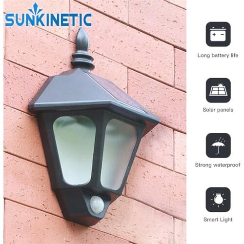 Solar Light Outdoor PIR Motion Sensor Wall Lamp LED Waterproof Sunlight Lighting For Garden Landscape Security Lighting Outdoor