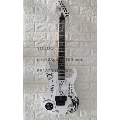 Top Quality White Color black hardware Kirk Hammett Ouija beautiful Electric Guitar, customized!PayPal available!es-3