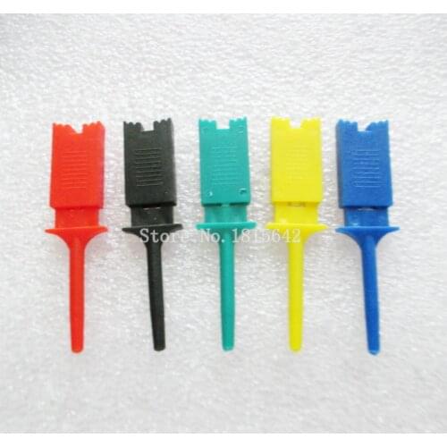 10PCS/LOT Test Hooks Clips for Logic Analyzers Logic Test Clip 5 Colors: Red Black Yellow Green Blue