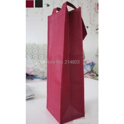 100PCS/lot non-woven reusable shopping bag for wine bottle