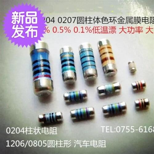 100PCS New and original 0207 resistance 1/4W 1% 20 peças de cada 4.k7 - 6.k2 -22k 56k - 150k