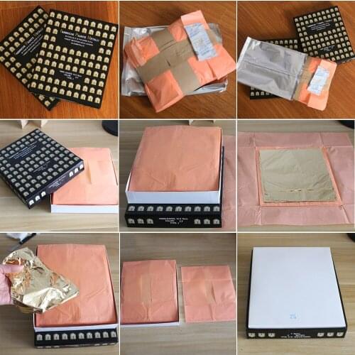 10000pcs per box,Copper leaf sheets , color 2.5, 16x16cm ,without interpaper, decoration wall, gilding material, easy to operate