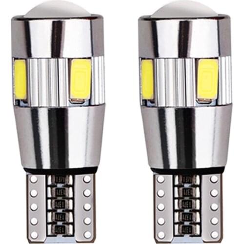2 PCS/Lot T10 W5W LED Bulb Car Signal Light Canbus No error 12V 6500K White Wedge Side Turn Lamps Trunk Brake Clearances Lights