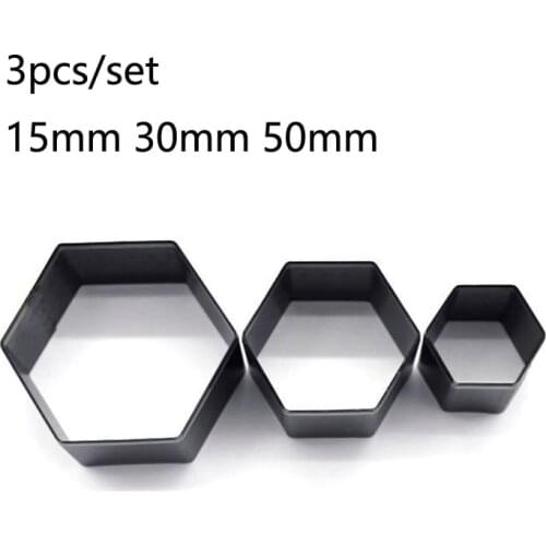 3PCS Die Cut Steel Punch Hexagon Leather Cutting Die Cutting Mold Dies for Leather Cutter Tool for Leather Crafts