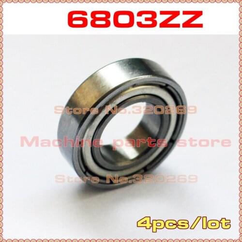 4pcs 6803zz 61803ZZ 17*26*5 17x26x5Mm 6803Z 61803-2Z F6803 Radial Flanged Ball Bearing F6803ZZ Flange 6803RS
