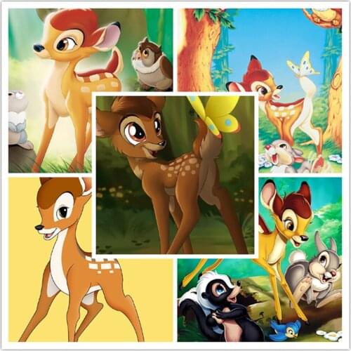 Disney 5D DIY Diamond Painting Fawn Bambi Movie Series HD Full Diamond Embroidery Exclusive Handmade Custom Home Decoration Gift